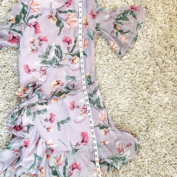 Indikah Floral Ruffle Tie Front Dress Size XS - Picture 9 of 12
